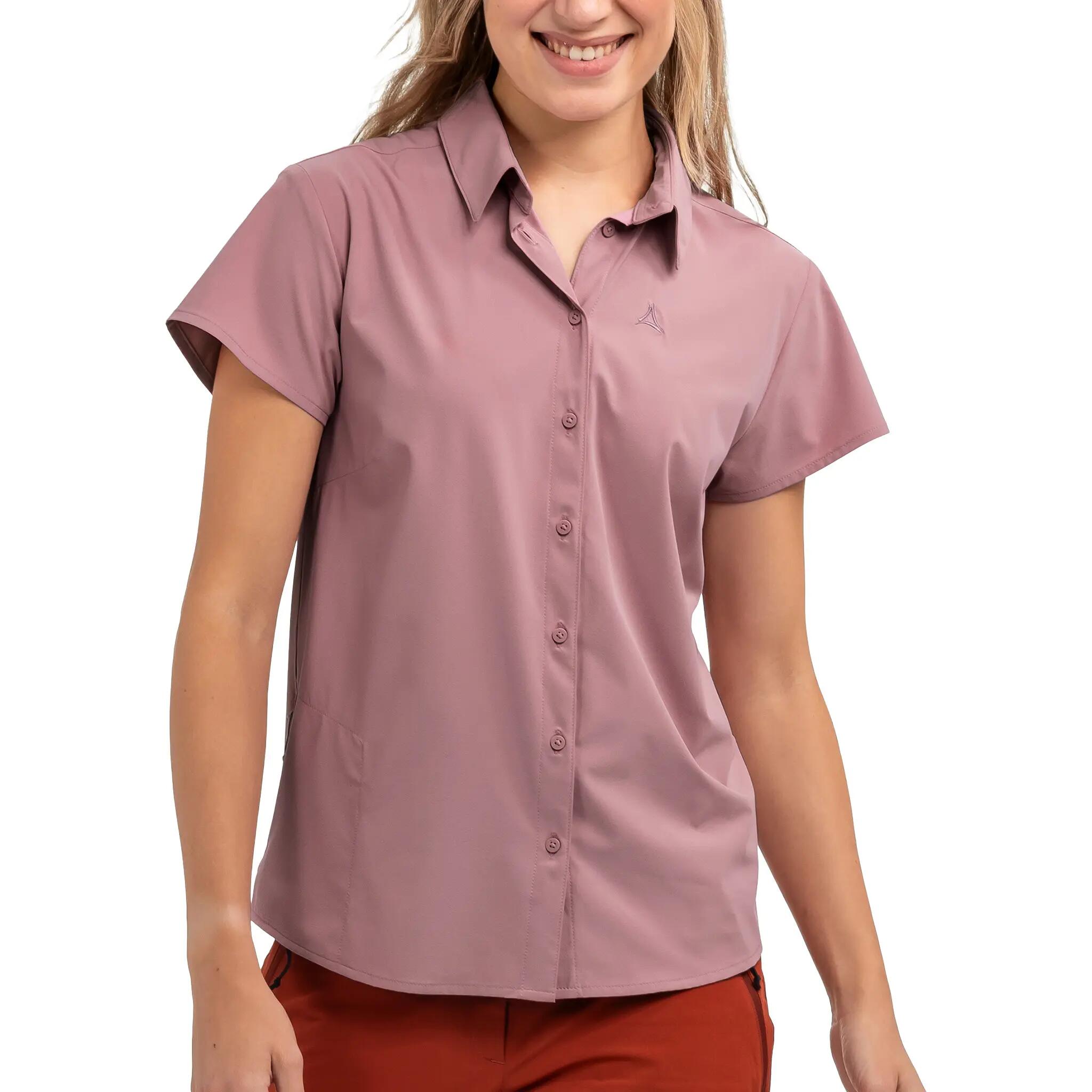 Wanderbluse schnelltrocknend leicht Damen - Hiking Blouse Style Dooser WMN 2/4