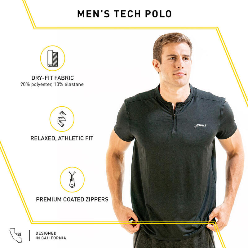 Tricou sport Polo barbati Tech Polo - negru