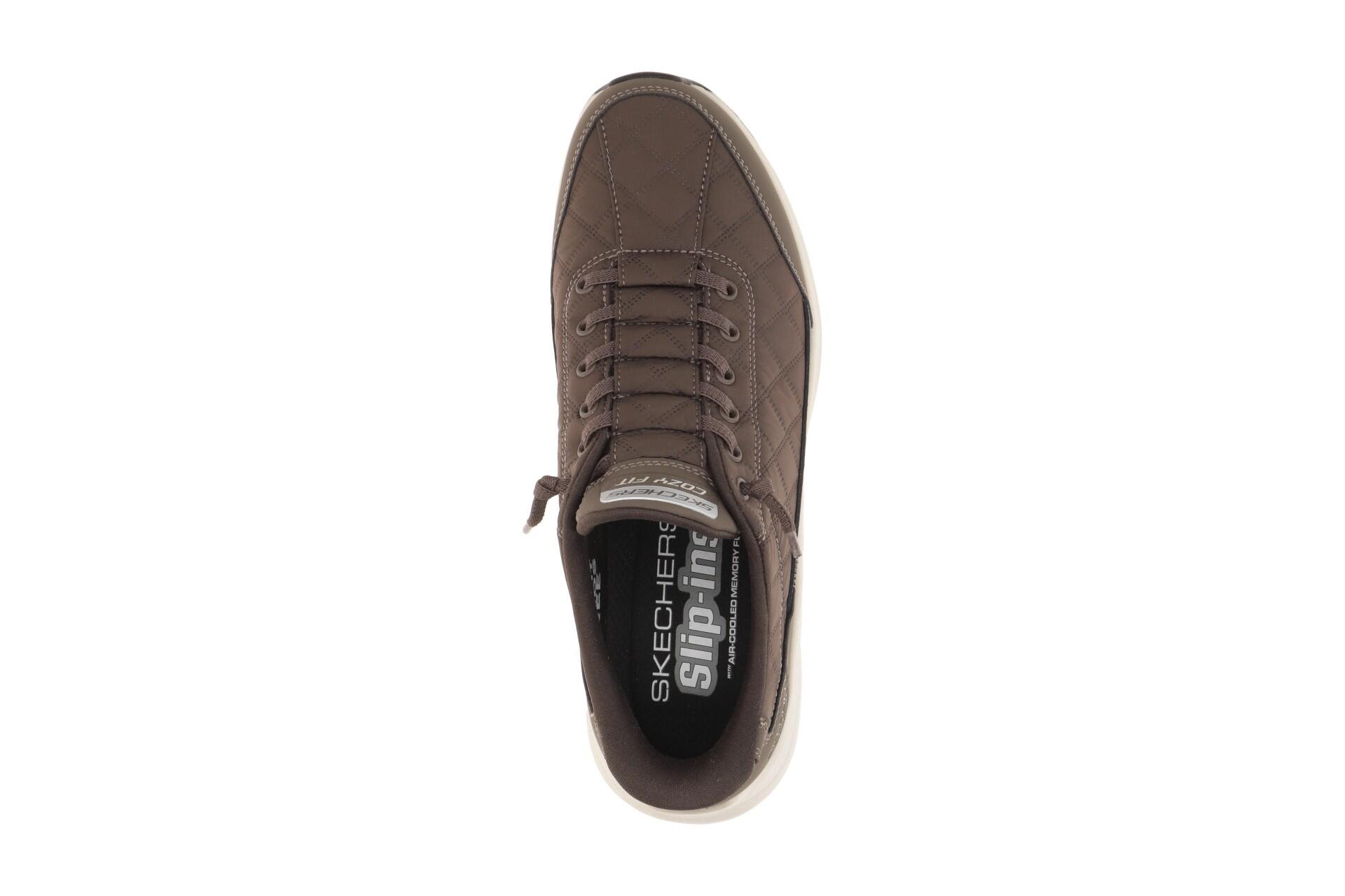 Skechers Herren Cozy Fit Slip-ins Sneaker Contour Foam 232619 BRN 6/7