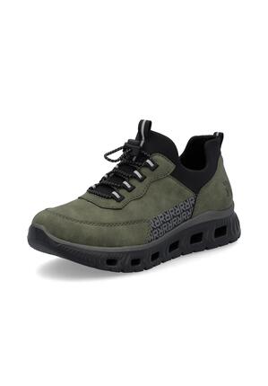 Rieker Damen Sneaker Low Gummizug Komfortweite G M6058-54 Grün