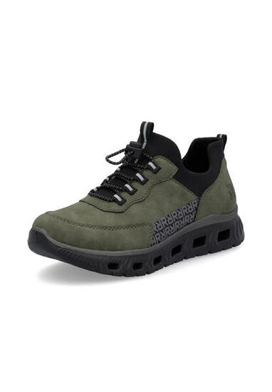 Rieker Damen Sneaker Low Gummizug Komfortweite G M6058-54 Grün