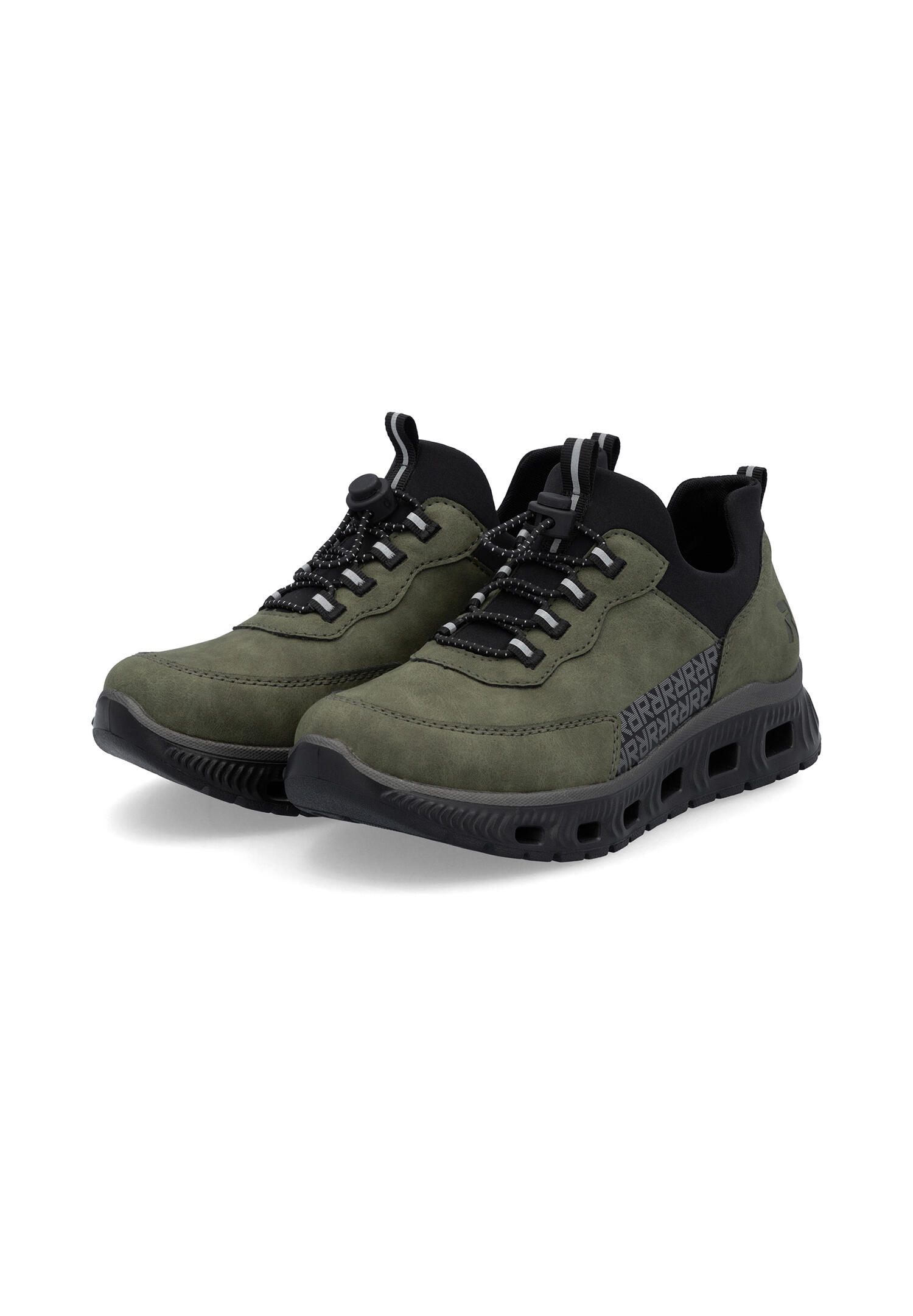 Rieker Damen Sneaker Low Gummizug Komfortweite G M6058-54 Grün 7/7