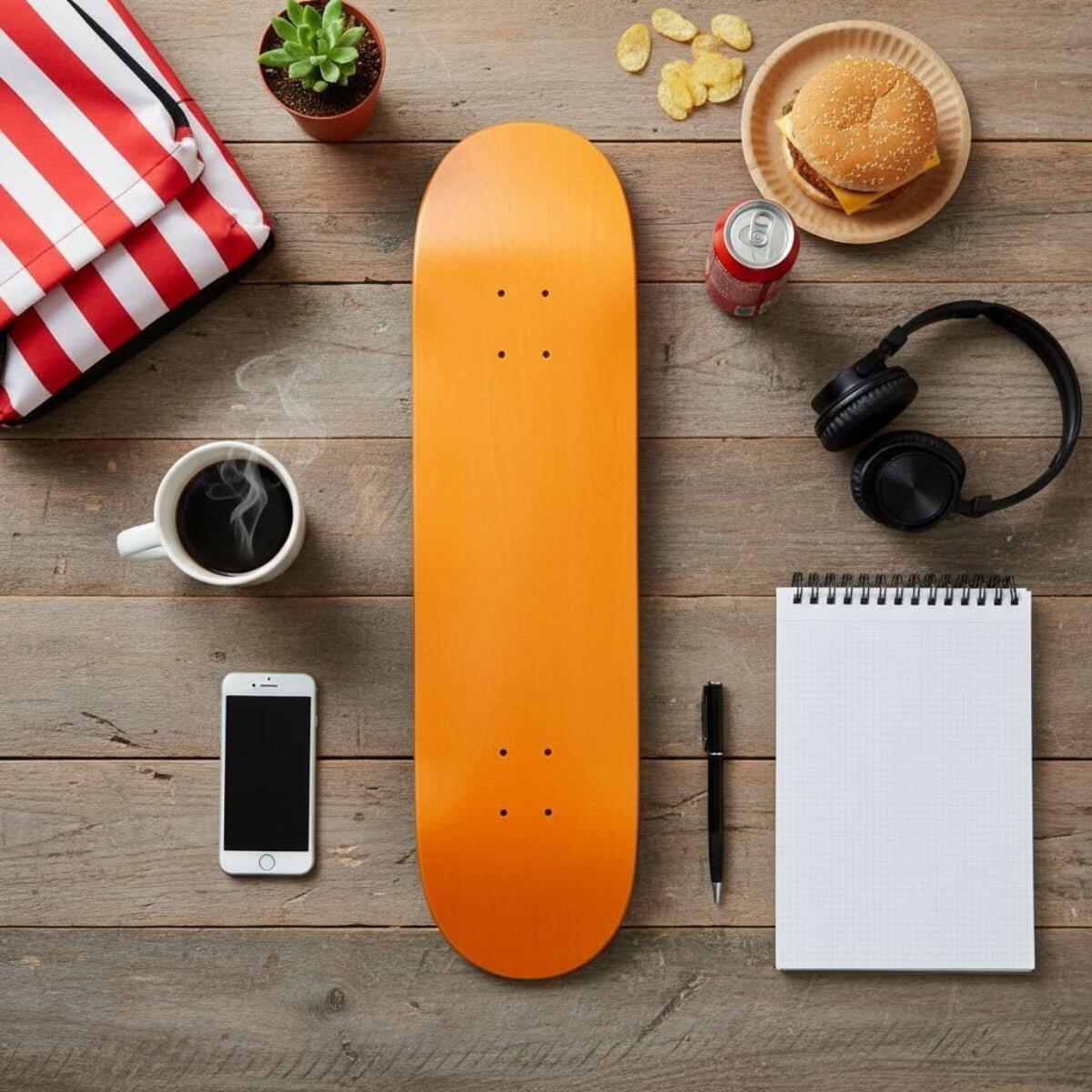 Skateboard Ghettoblaster Deck Small Logo Orange 8.125" 8/11