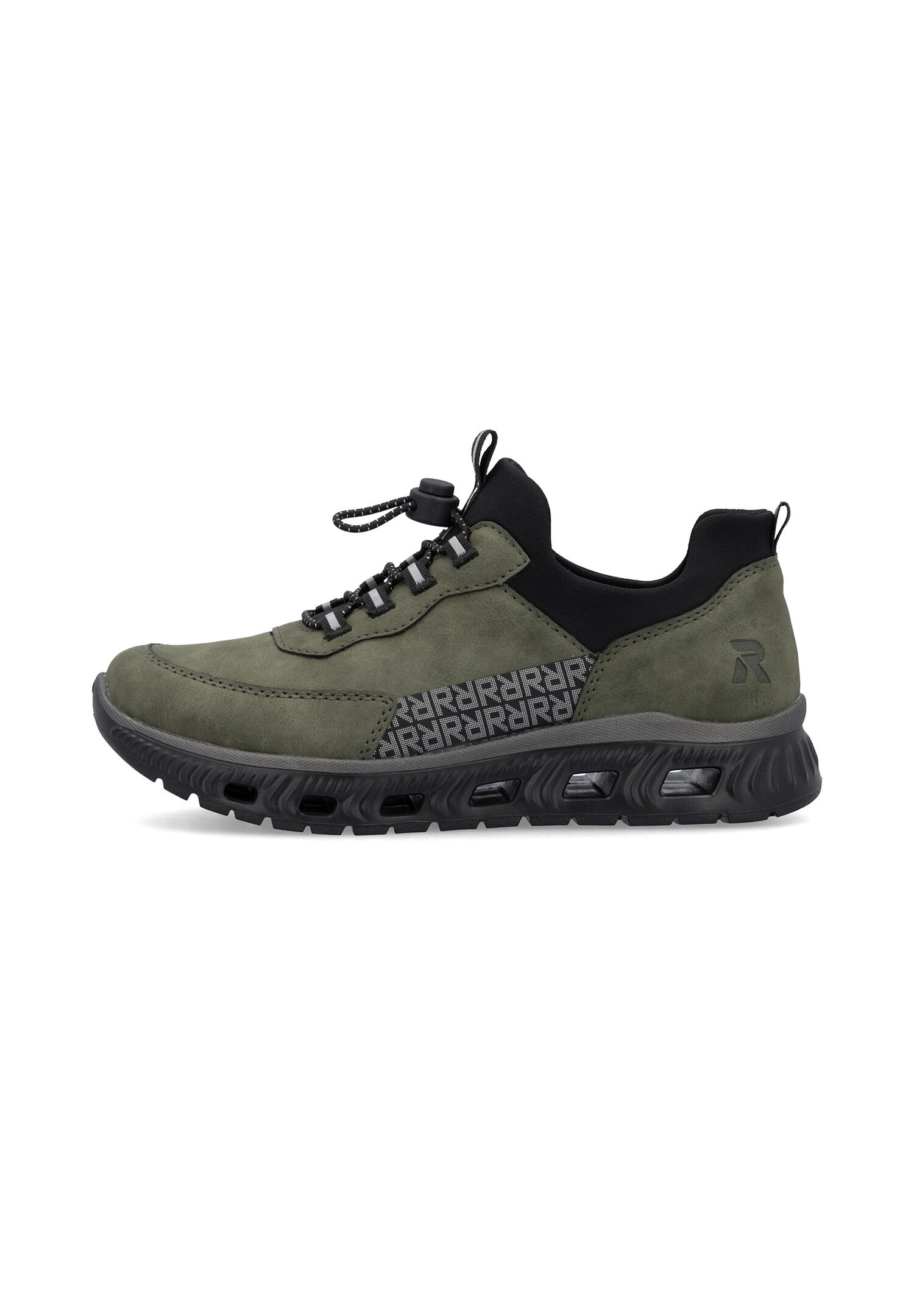 Rieker Damen Sneaker Low Gummizug Komfortweite G M6058-54 Grün 4/7