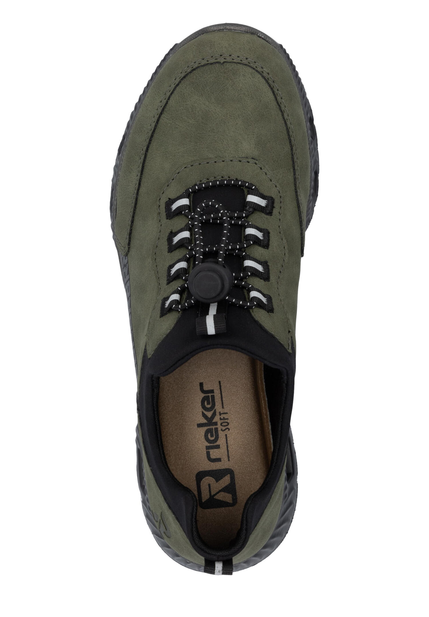 Rieker Damen Sneaker Low Gummizug Komfortweite G M6058-54 Grün 3/7