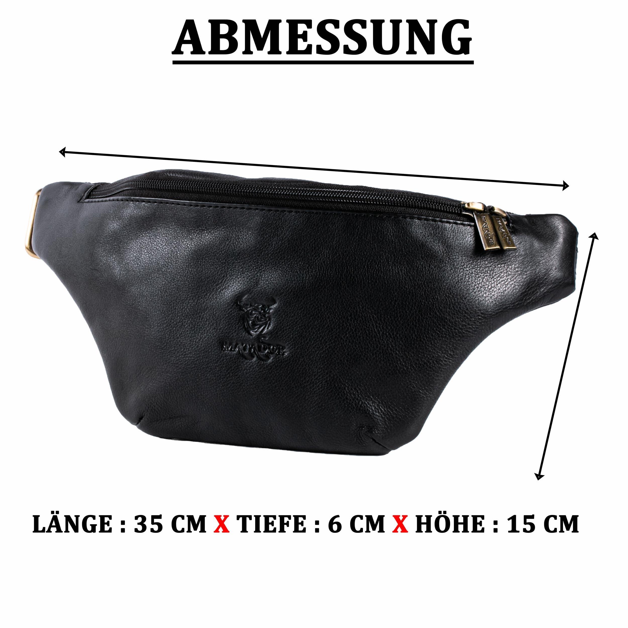 Sac banane en cuir véritable pour homme et femme - Grand sac banane - Pour le 5/6