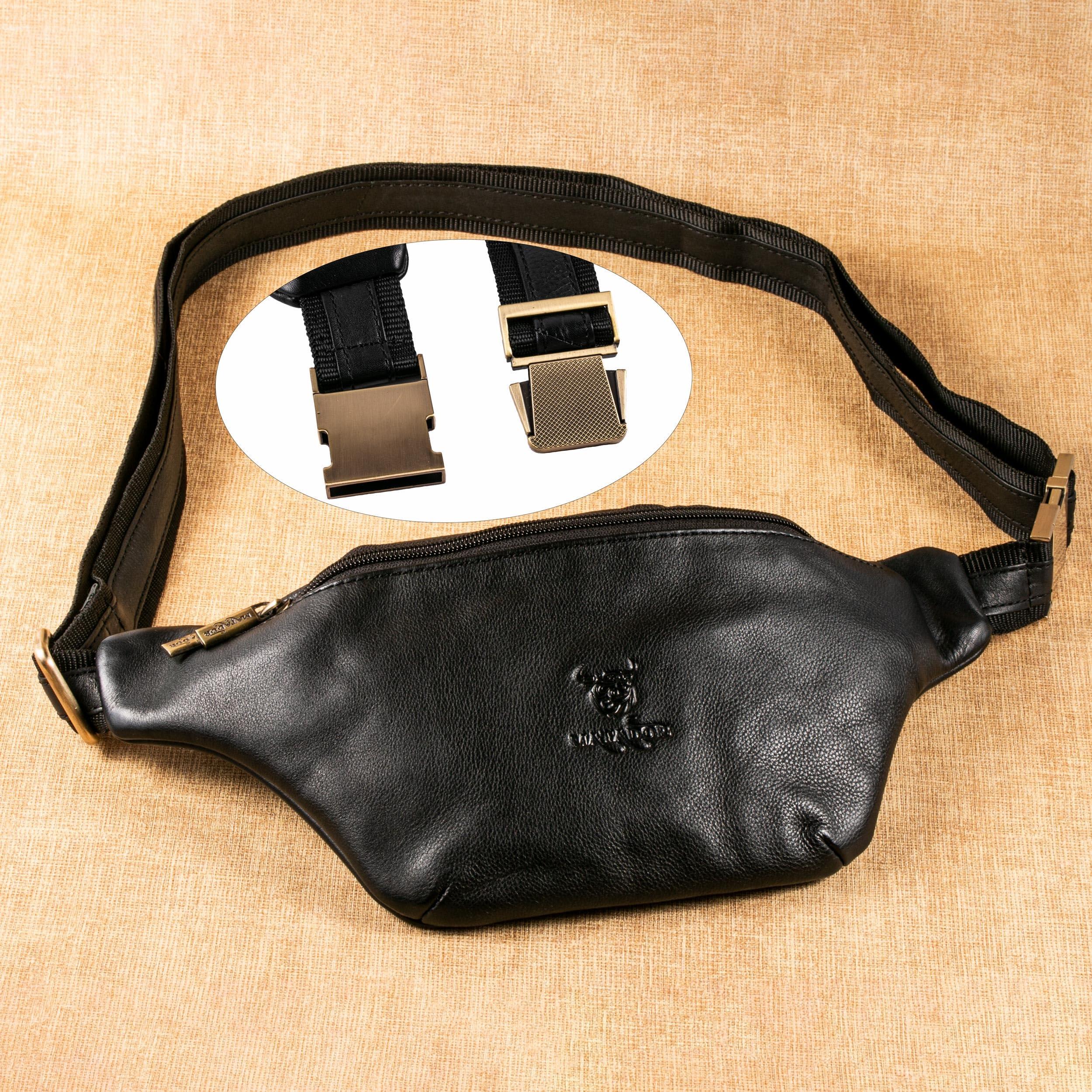 Sac banane en cuir véritable pour homme et femme - Grand sac banane - Pour le 4/6