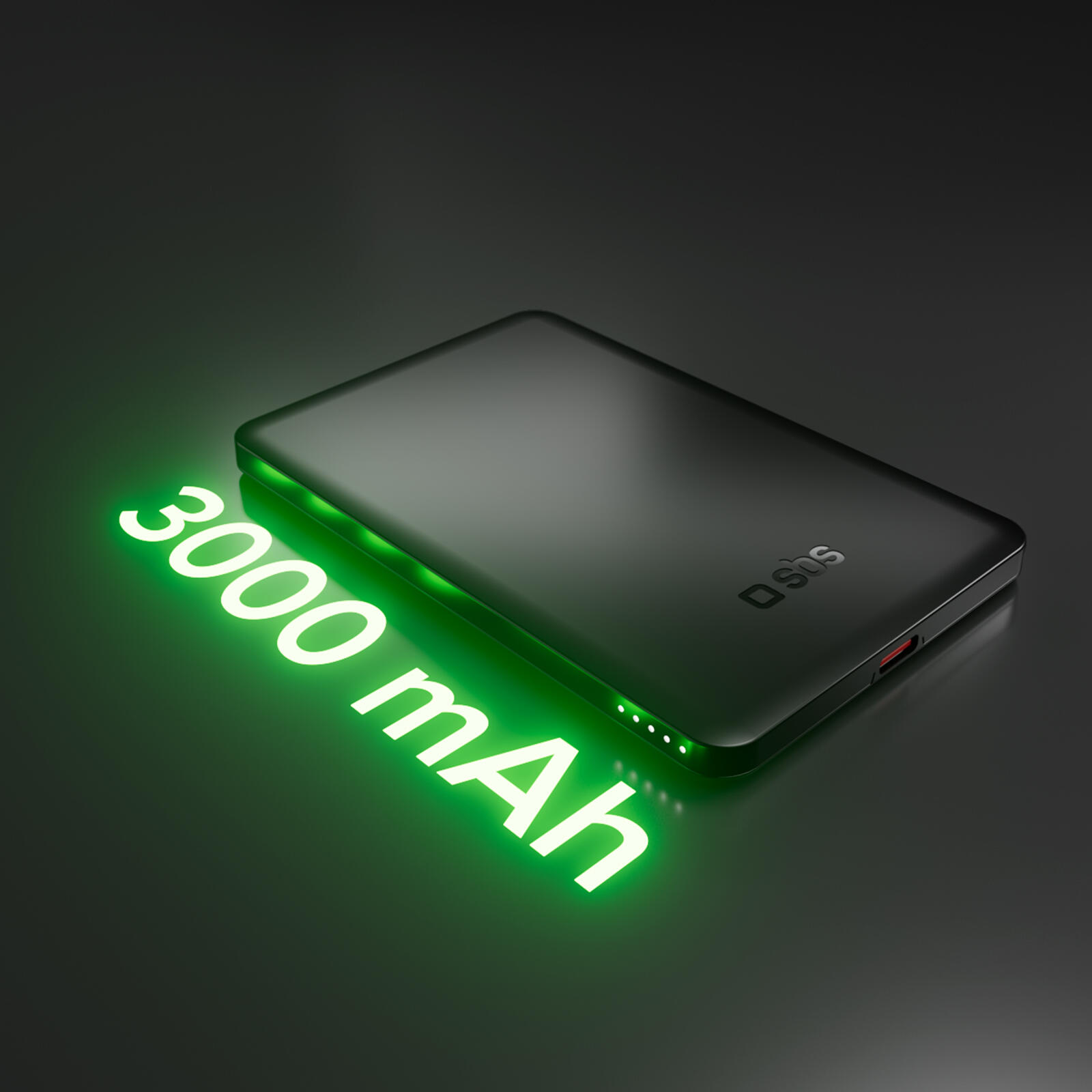 Power bank magnetico slim 3000 mAh, wireless 5W, compatibile MagSafe 3/7