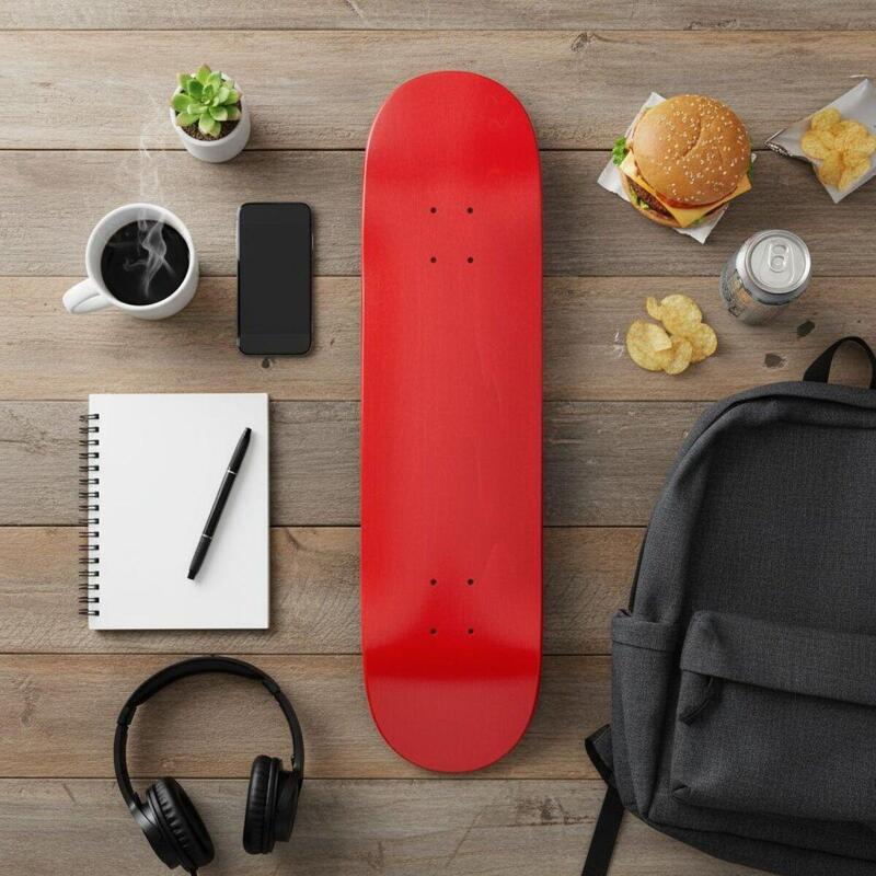 Placă de skate Small Logo Roșu 8.25"