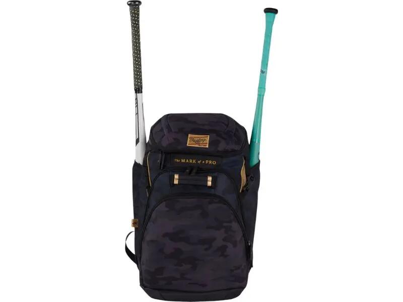 Rawlings GCBKPK Gold Collection Backpack Color Black Camo 3/4