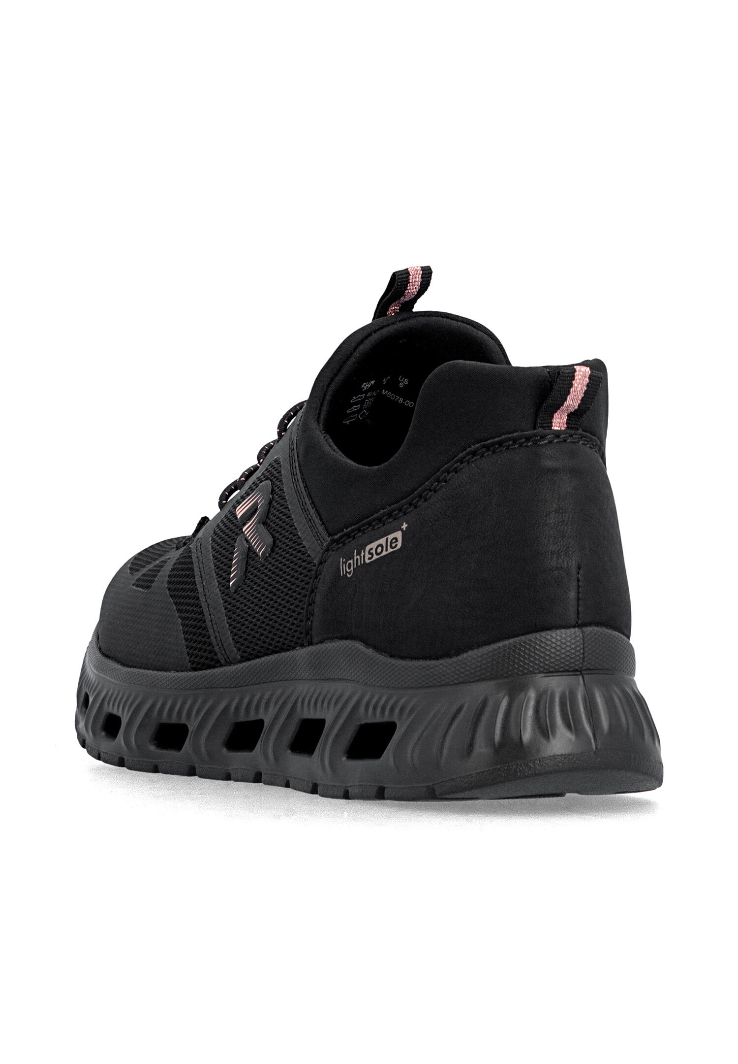 Rieker Damen Slipper Sneaker vegan MemoSoft Gummizug M6078-00 Black 2/7