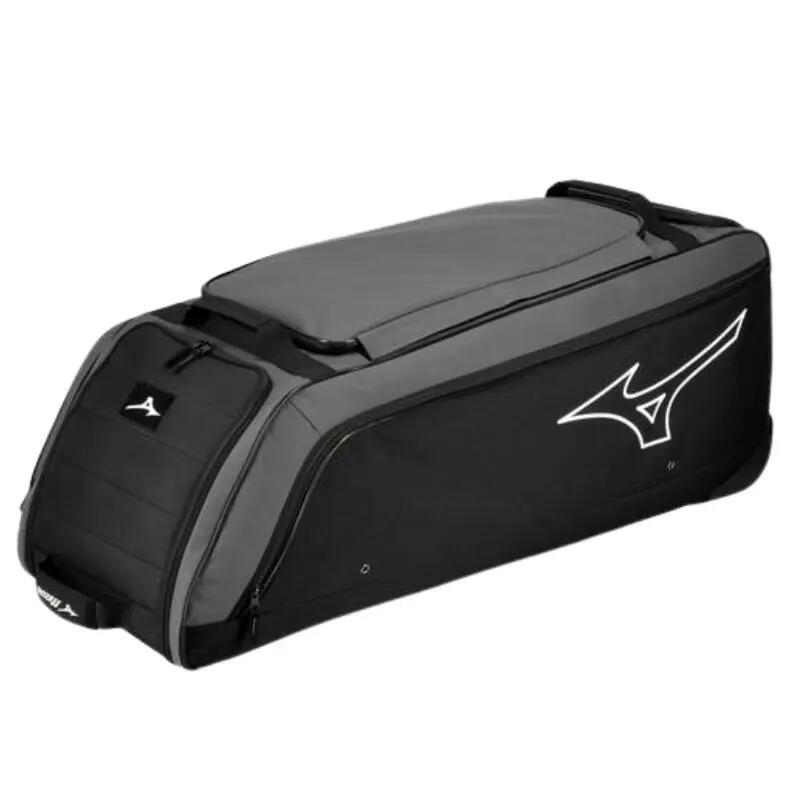 Mizuno Samurai Wheeled Bag Color Charcoal/Black Baseball/Softball 2/2