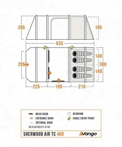 Namiot 4 osobowy Vango Sherwood Air TC 400 Package 9/9