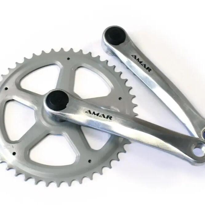 Amar 4-edge crankset 38T 170mm, satin finish.