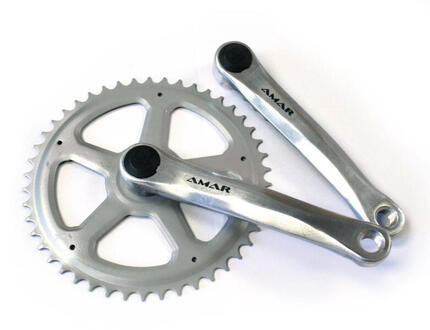 AMAR Kettenradgarnitur 46 Zähne 170 mm 4-Kant silber