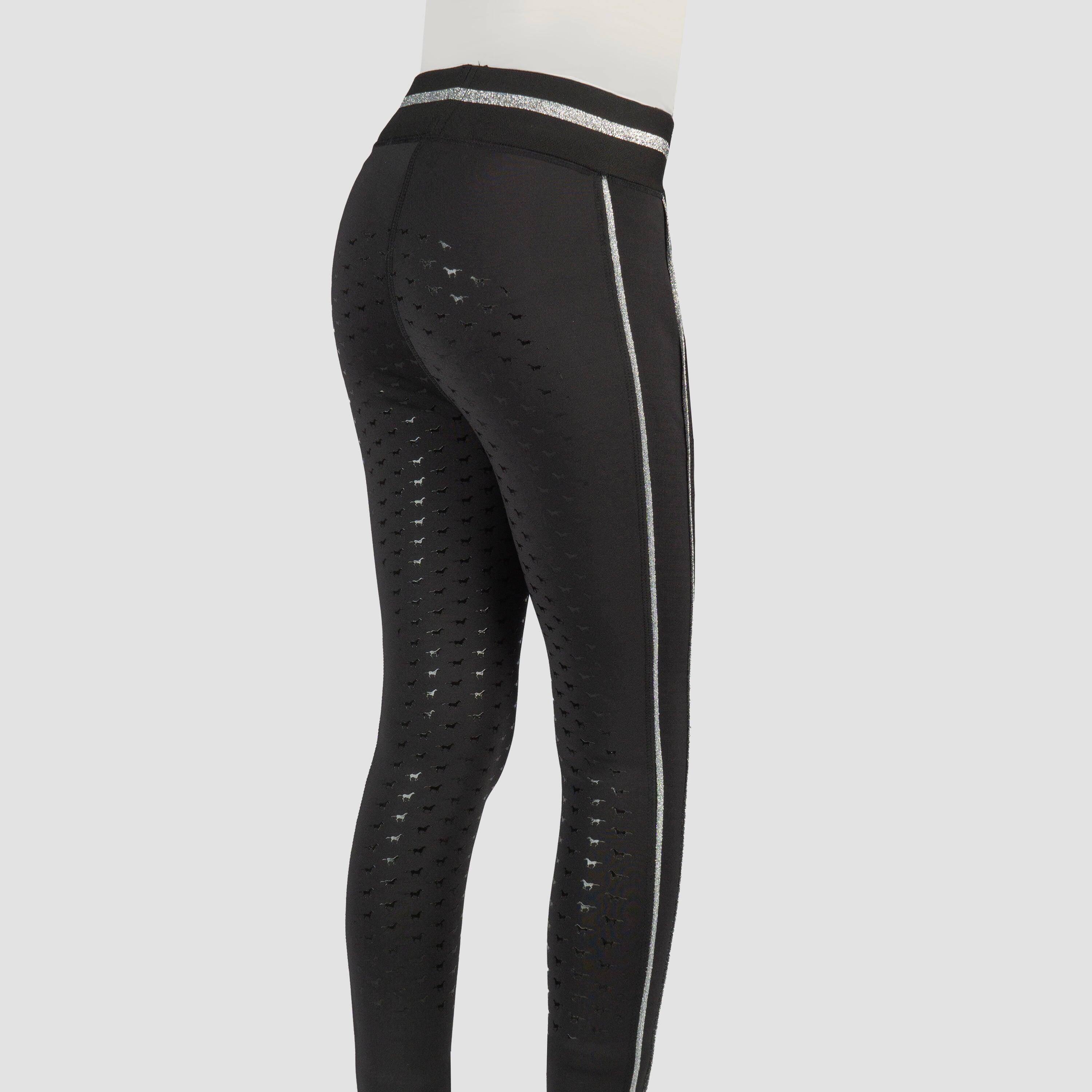 Legginsy jeździeckie dla dziewczynek full grip Red Horse Kaya