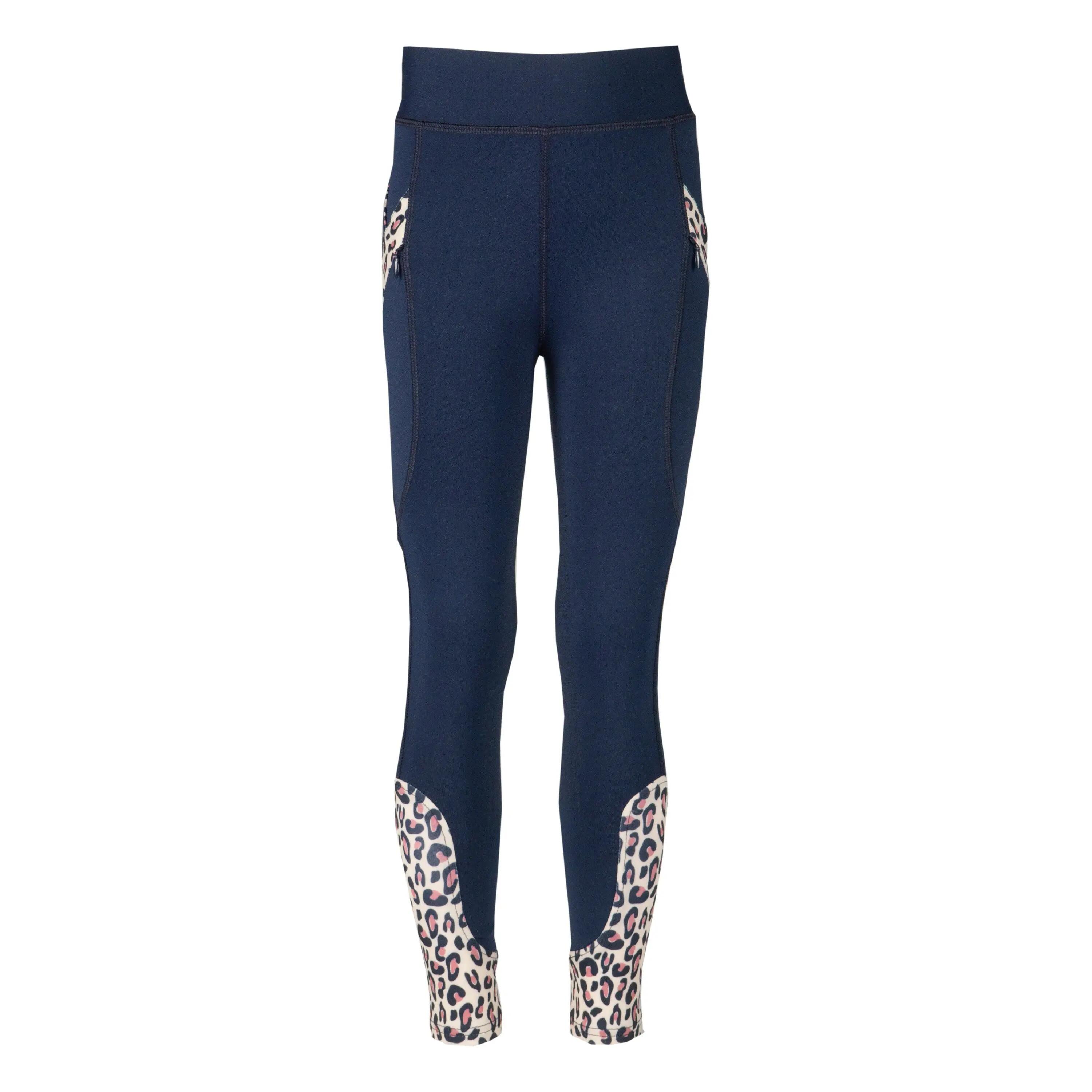 Leggings de equitación para niña con agarre completo Red Horse Kylie 3/4