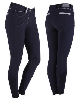 Culotte d'équitation QHP Chaney avec antidérapant Navy 36