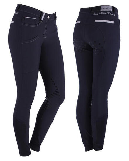 Culotte d'équitation QHP Chaney avec antidérapant Navy 36