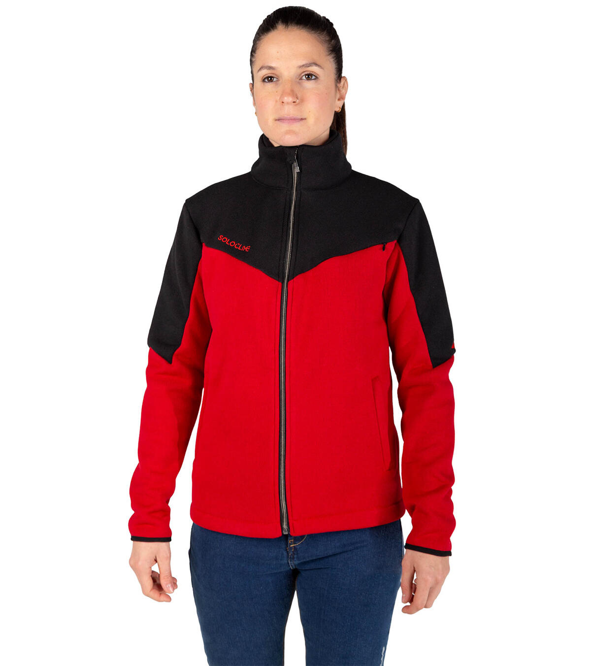 Casaco Polar de Montanha Tipo Blusão Respirável Ursus Mulher Vermelho 4/5