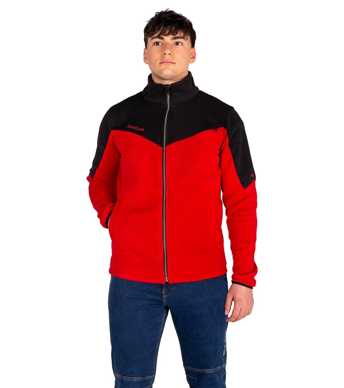 Casaco Polar de Montanha Tipo Blusão Respirável Ursus Homem Vermelho 3/5