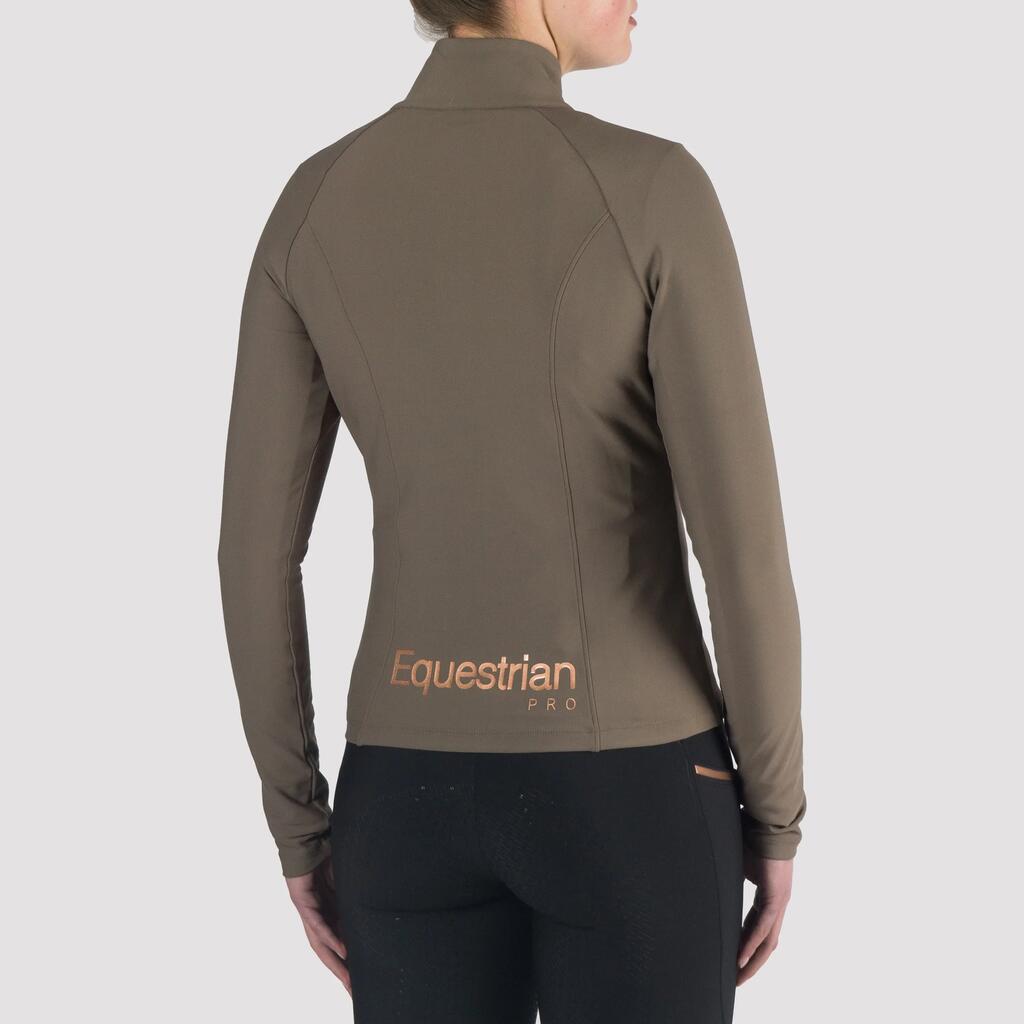 Women's long-sleeved technical riding polo shirt EQPRO Excellence EP