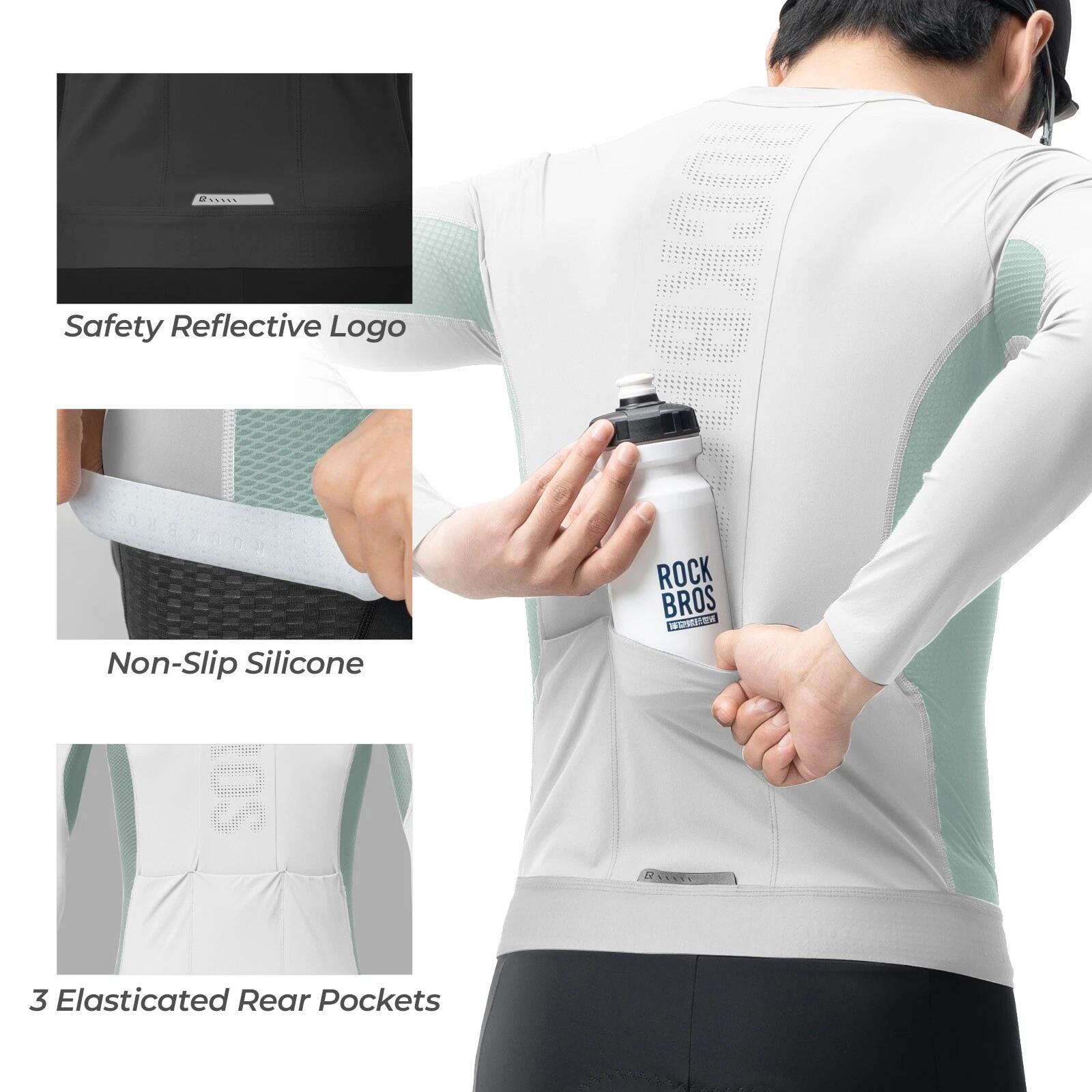 ROCKBROS Radtrikot mit Mesh-Einsätzen und Reflektoren 4/6