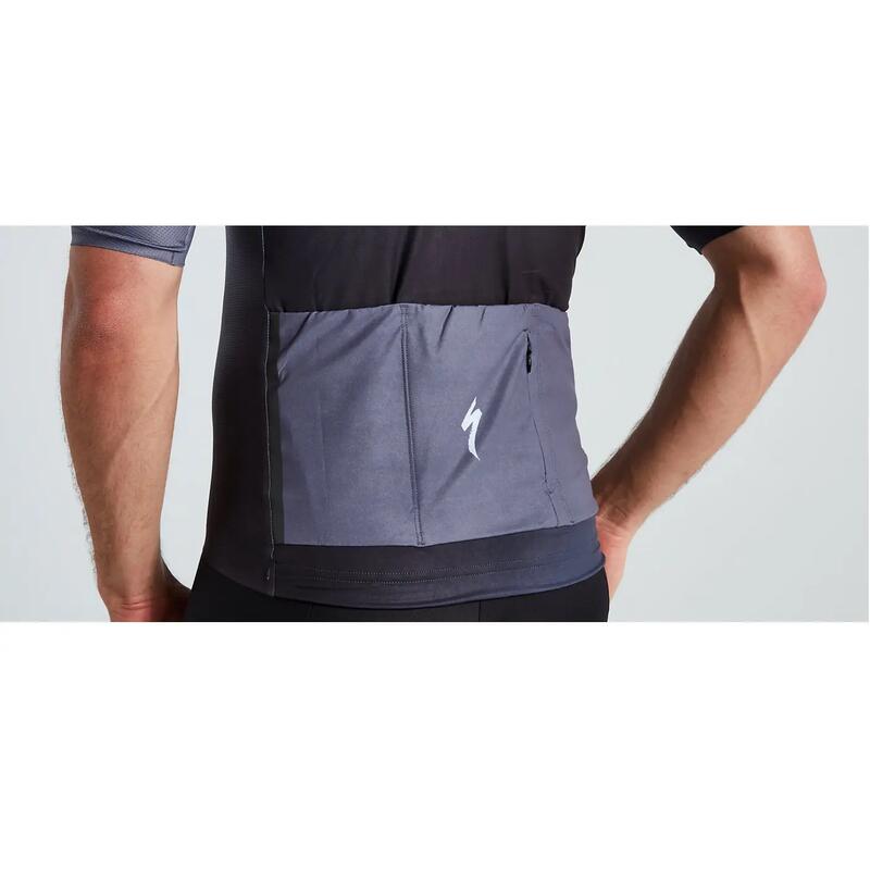 Tricou ciclism maneca scurta pentru barbati SL R SS Jersey - gri antracit
