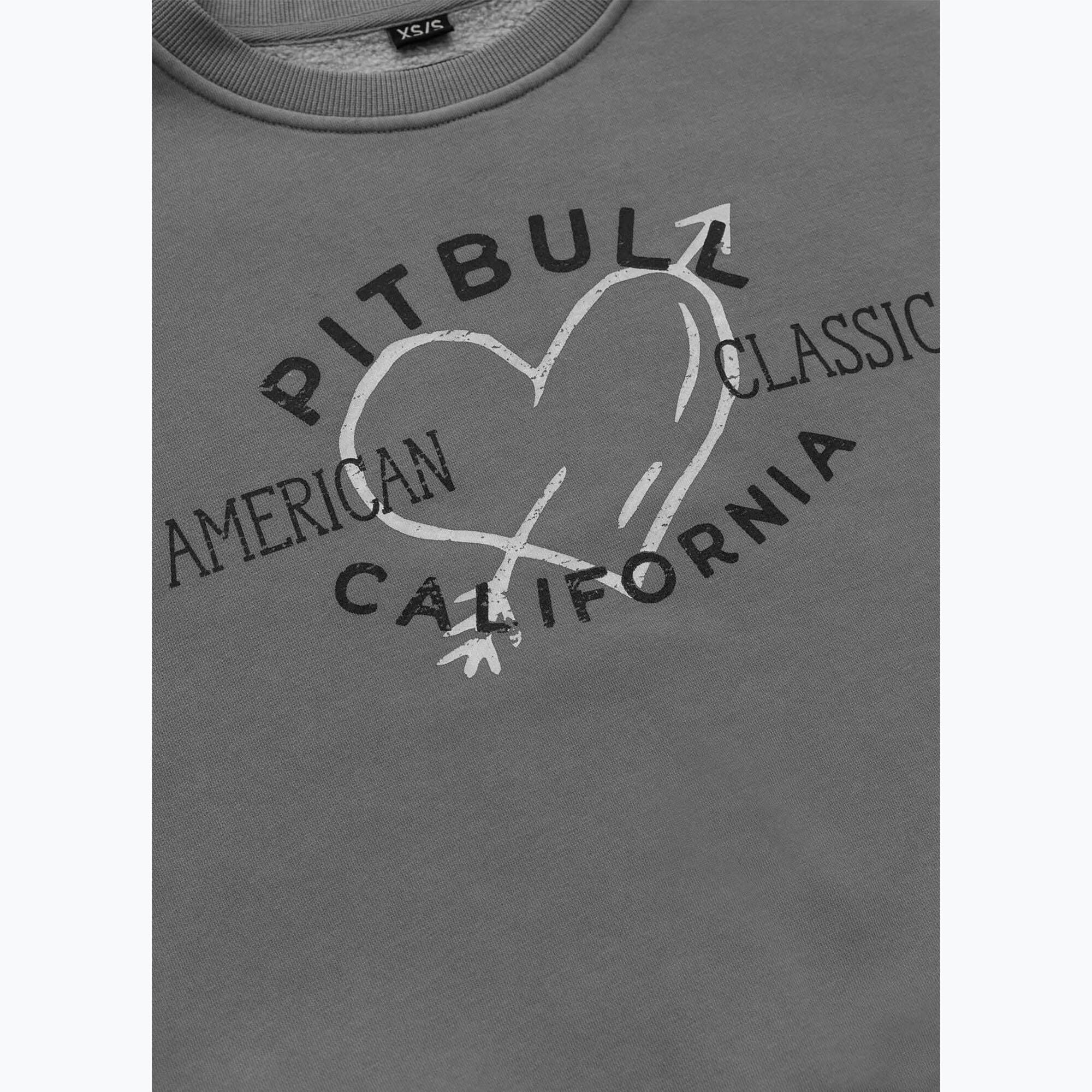 Moletom feminino Pitbull Manzanita Heart com gola careca 7/7