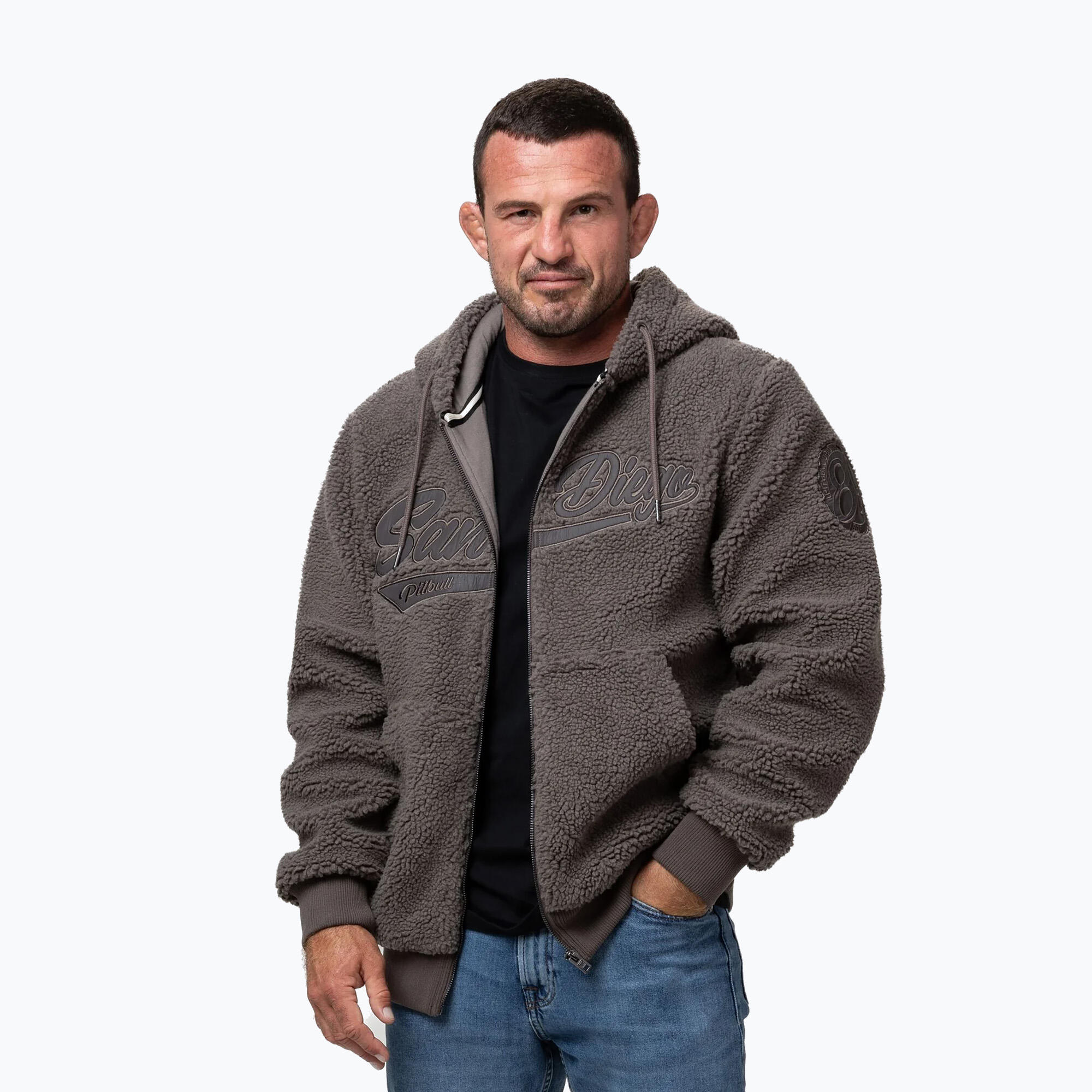 Herren Sweatshirt Pitbull Galaxy mit Kapuze und Reißverschluss 4/7