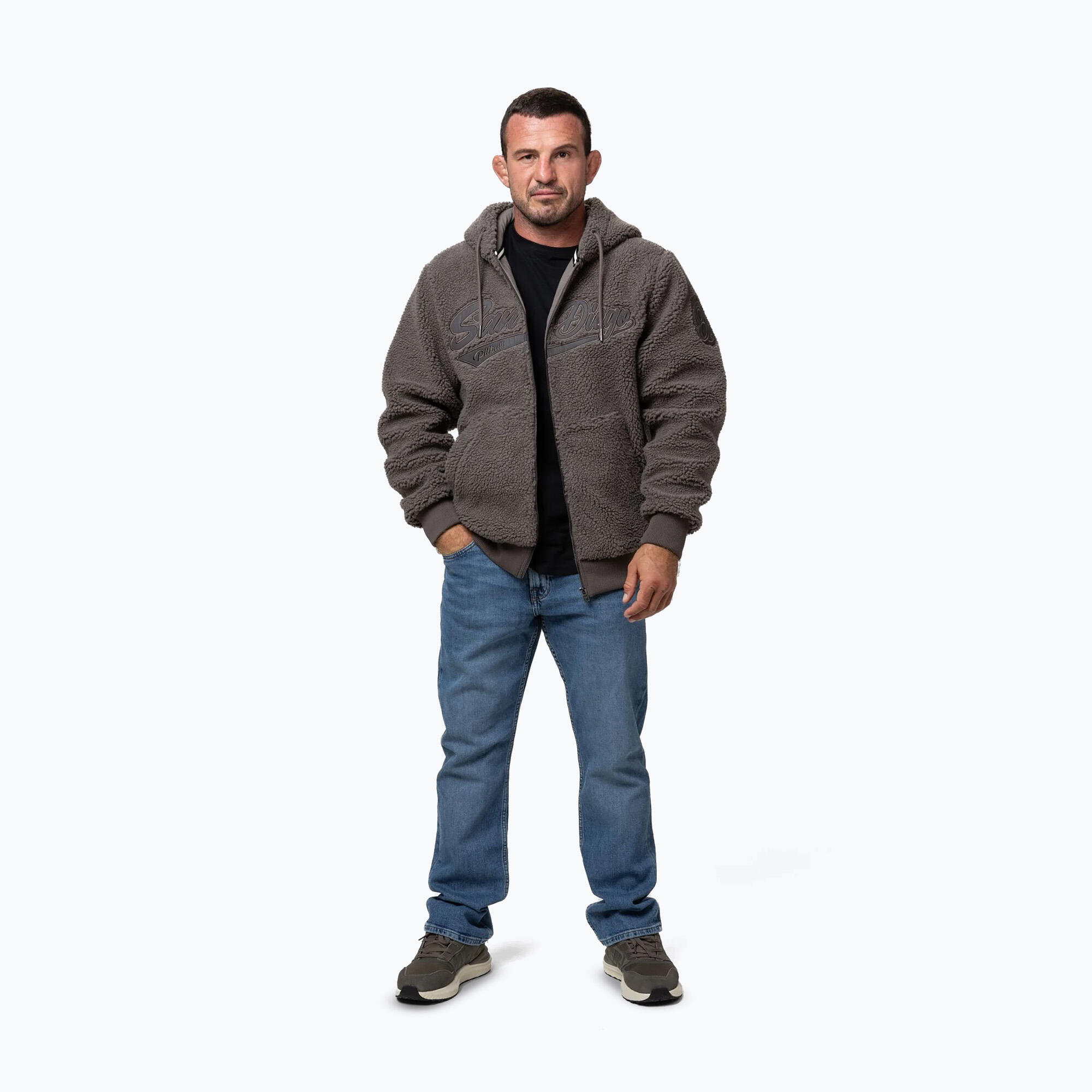 Herren Sweatshirt Pitbull Galaxy mit Kapuze und Reißverschluss 2/7