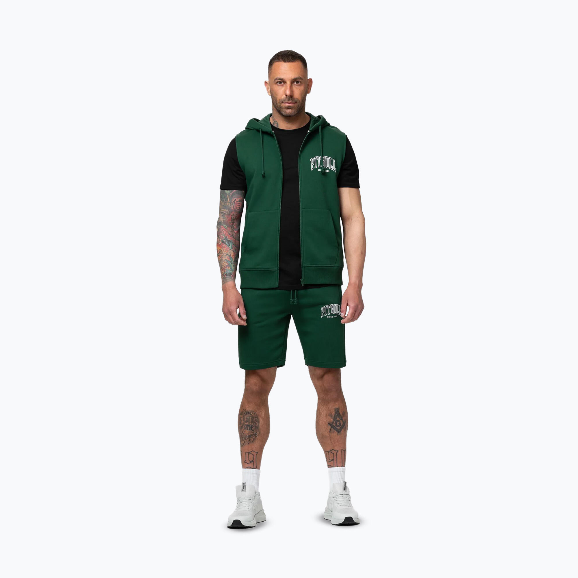 Felpa da uomo Pitbull Badger con cappuccio e zip 2/7