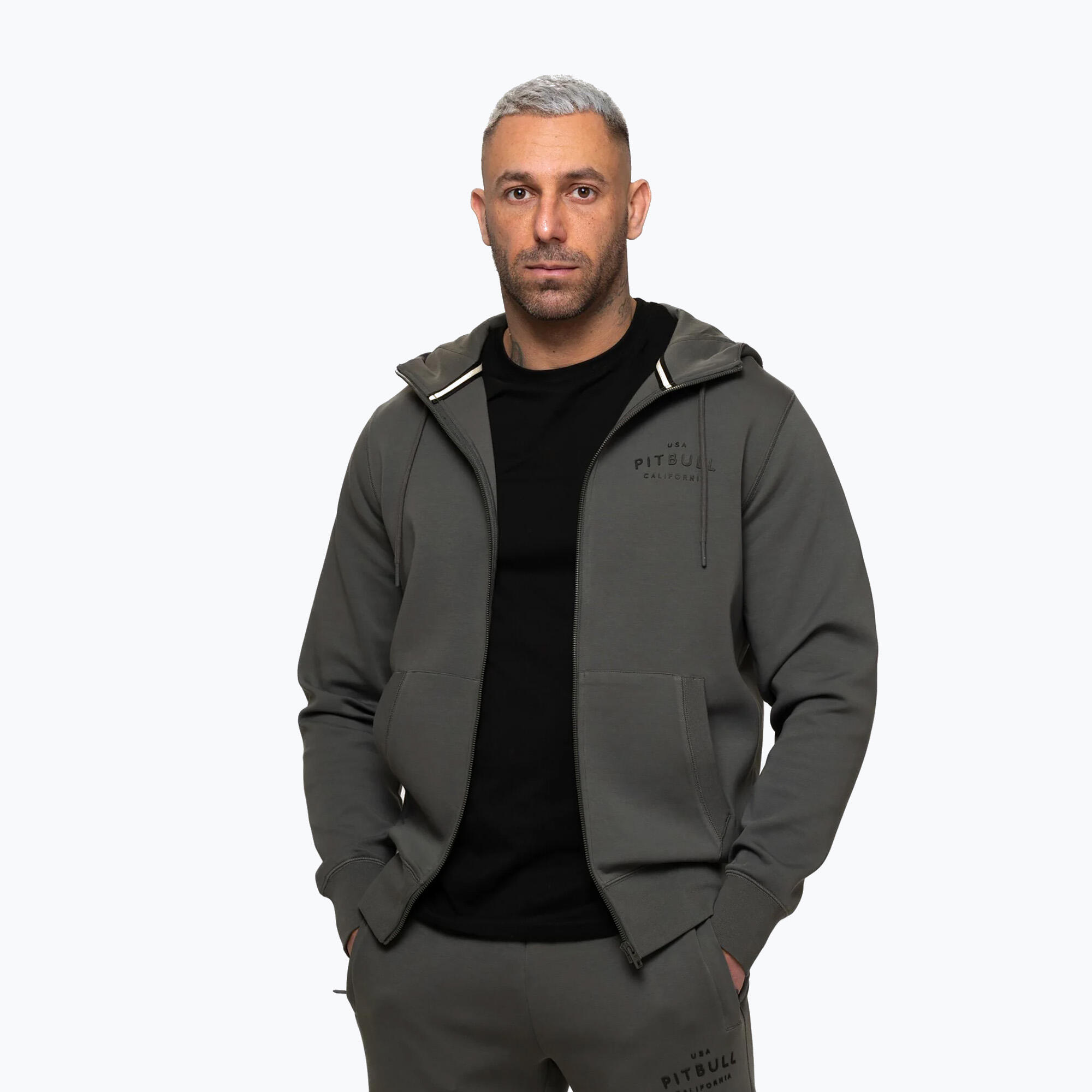 Herren Sweatshirt Pitbull Sampson mit Kapuze und Reißverschluss 5/7