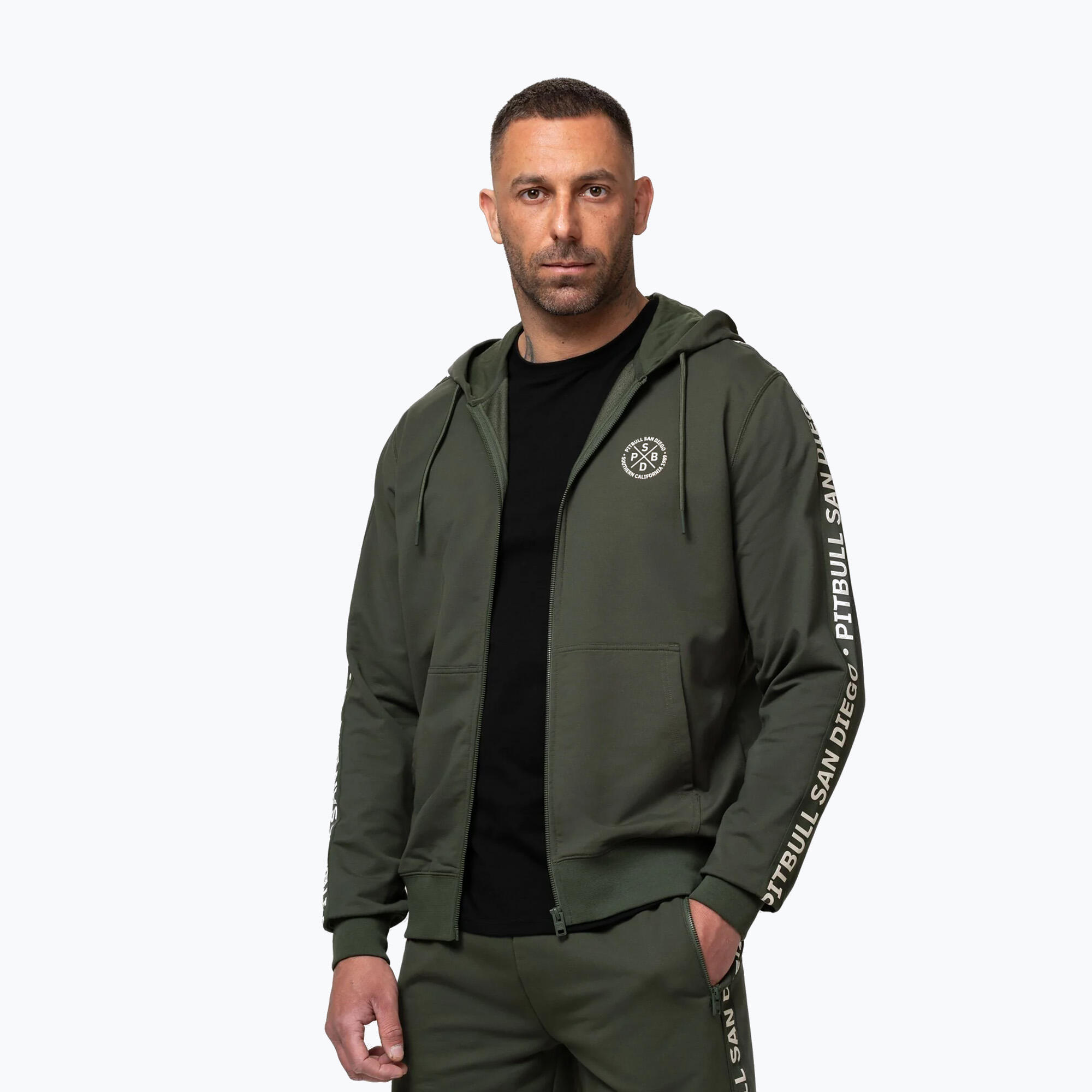 Bluza męska Pitbull Tape Parker Hooded Zip 5/7