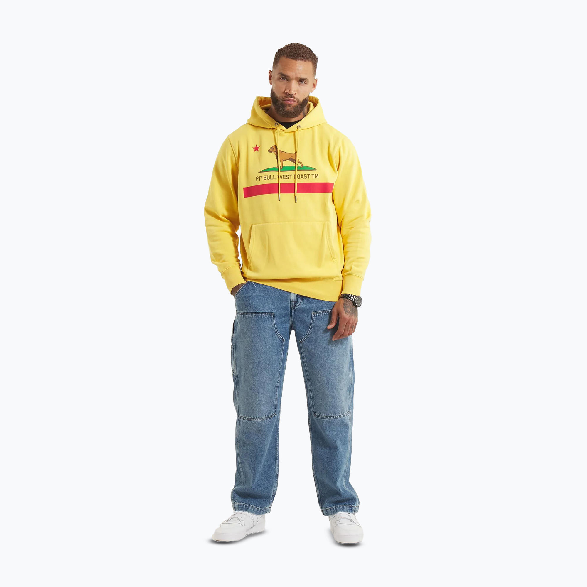 Bluza męska Pitbull California Flag Hooded Sweatshirt 2/7