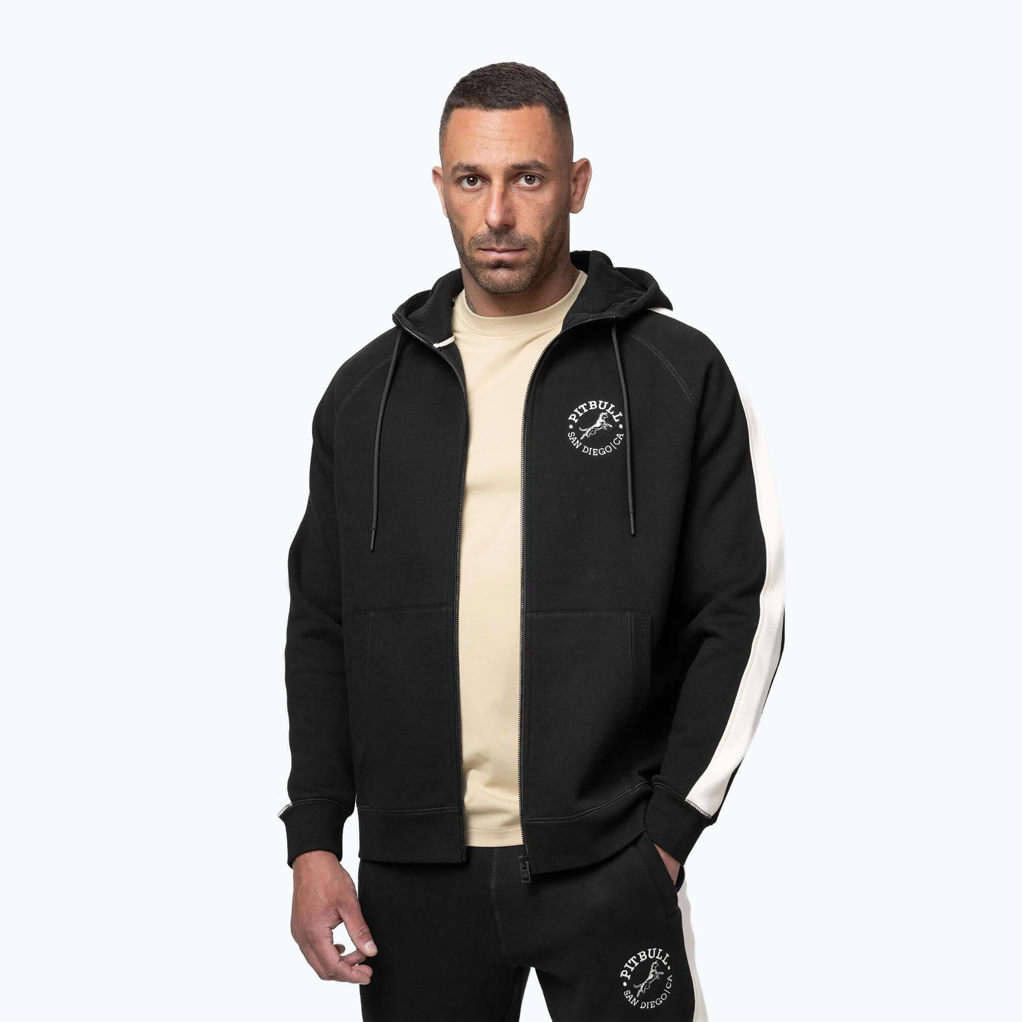 Herenhoodie Pitbull San Diego Ca met rits en capuchon 4/7