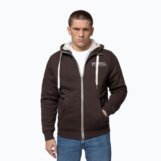 Herren-Sweatshirt Pitbull Ruffin Detroit mit Kapuze und Reißverschluss