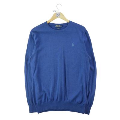 Tweedehands - polo ralph lauren heren trui slim fit marine - als nieuw