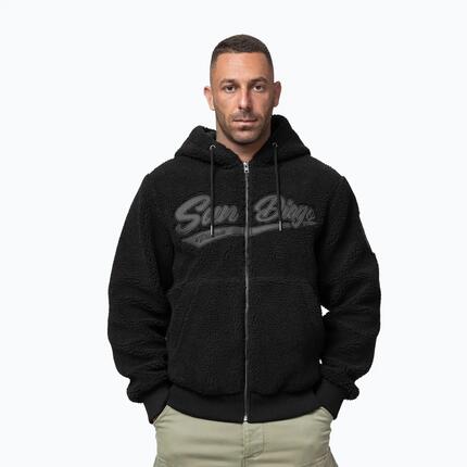 Herren Sweatshirt Pitbull Galaxy mit Kapuze und Reißverschluss