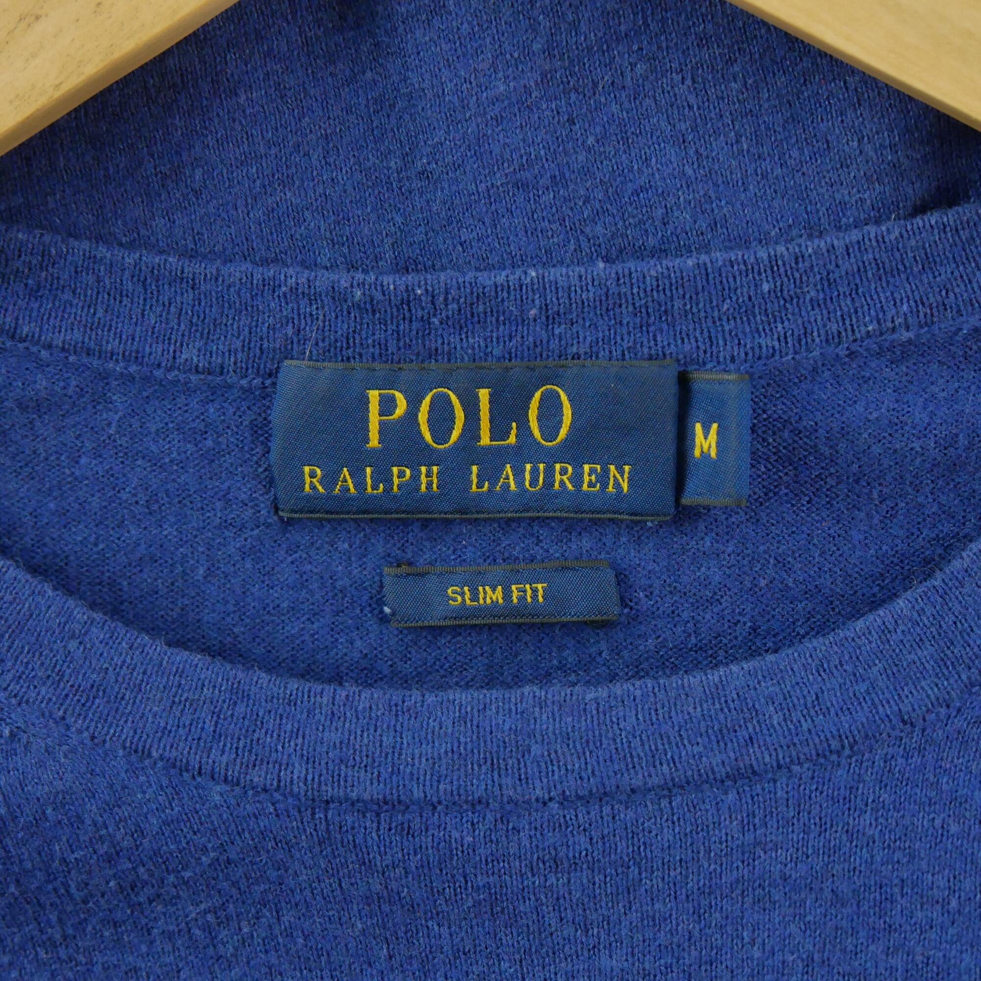 Refurbished - Polo Ralph Lauren Herren Slim Fit Pullover Dunkelblau - Wie neu 5/6