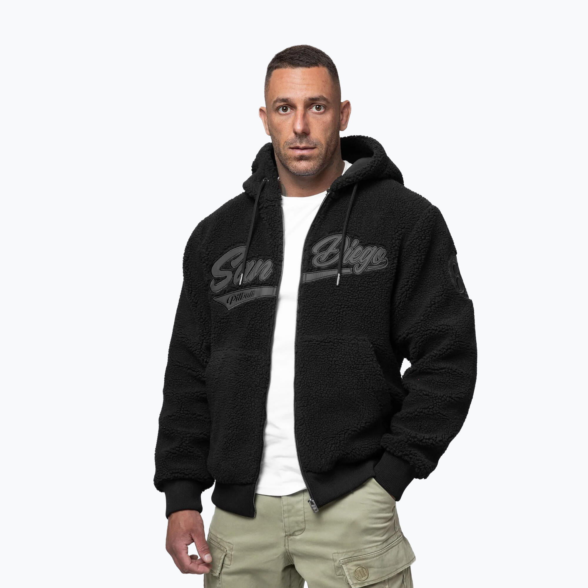 Herren Sweatshirt Pitbull Galaxy mit Kapuze und Reißverschluss 3/7