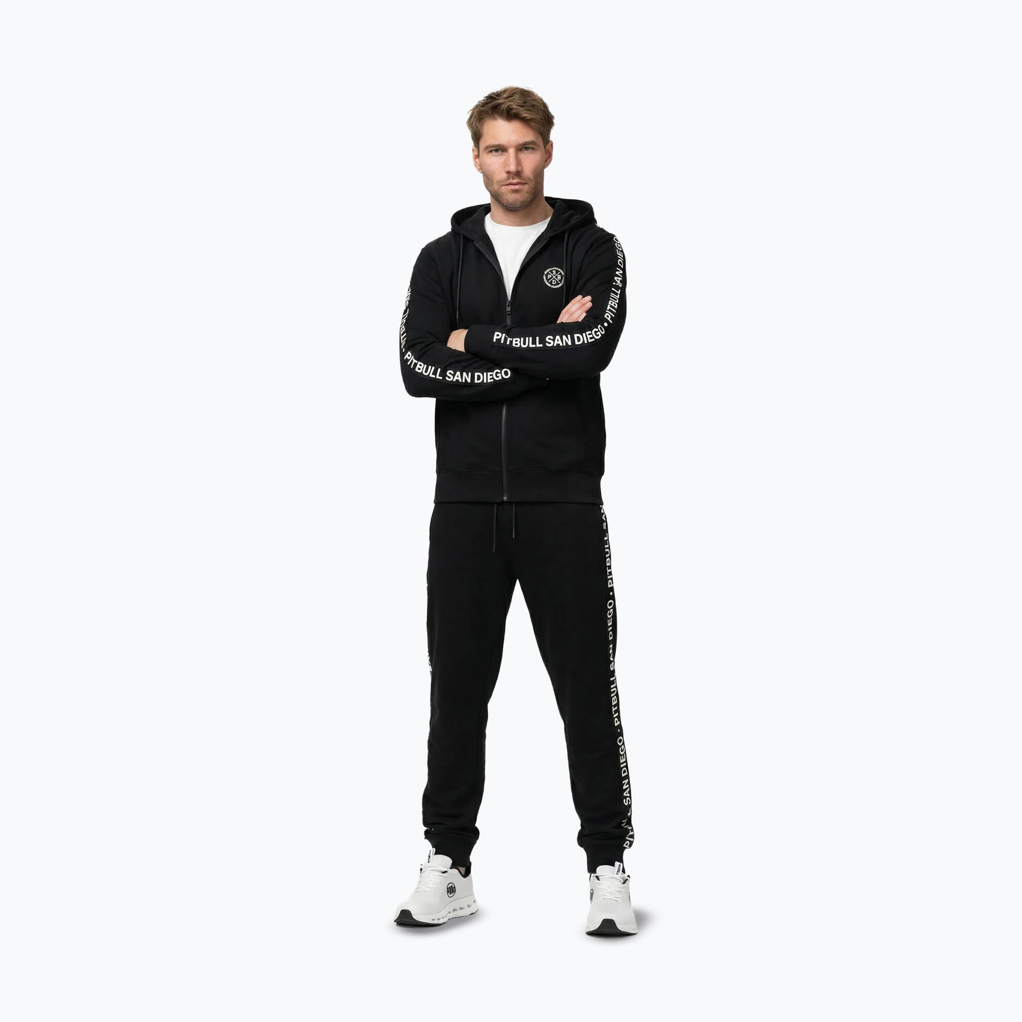 Bluza męska Pitbull Tape Parker Hooded Zip 2/7