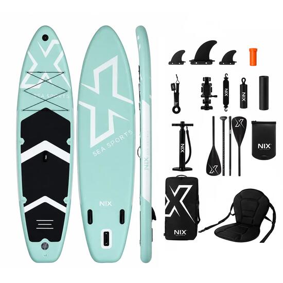 Planche de paddle gonflable 11" turquoise Pack Premium