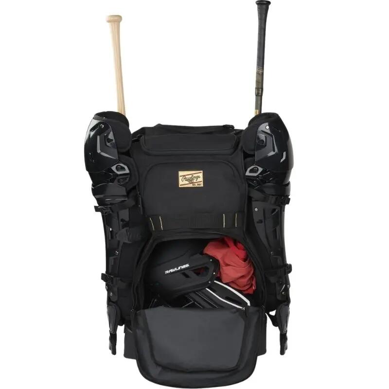 Rawlings GCWHBG Gold Collection Wheeled Bag Color Black Baseball/Softball 2/3
