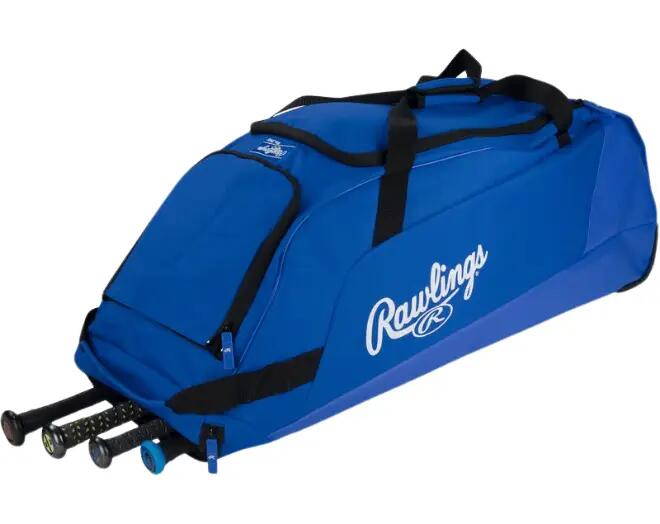Rawlings WHWB23 Workhorse Wheeled Equipment Bag Color Royal Baseball/Softball 6/7