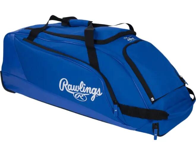 Rawlings WHWB23 Workhorse Wheeled Equipment Bag Color Royal Baseball/Softball 2/7