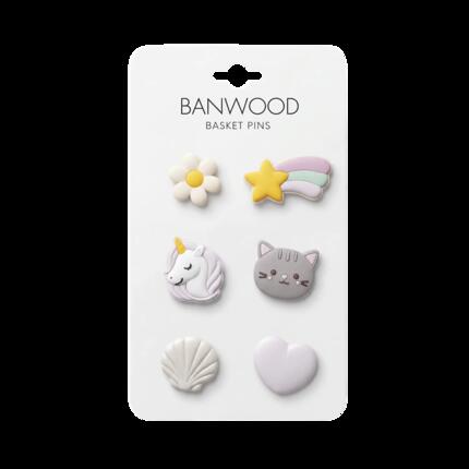 Banwood decoratie pins voor fietsmandje