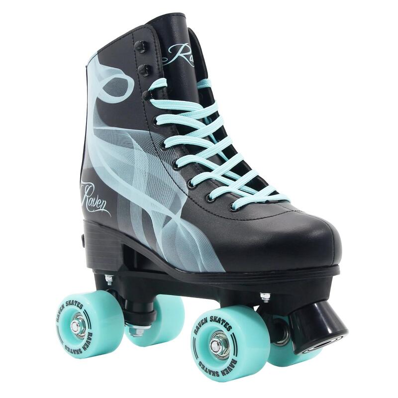 Patins de 4 rodas clássicos ajustável Raven Serena Preto/Menta