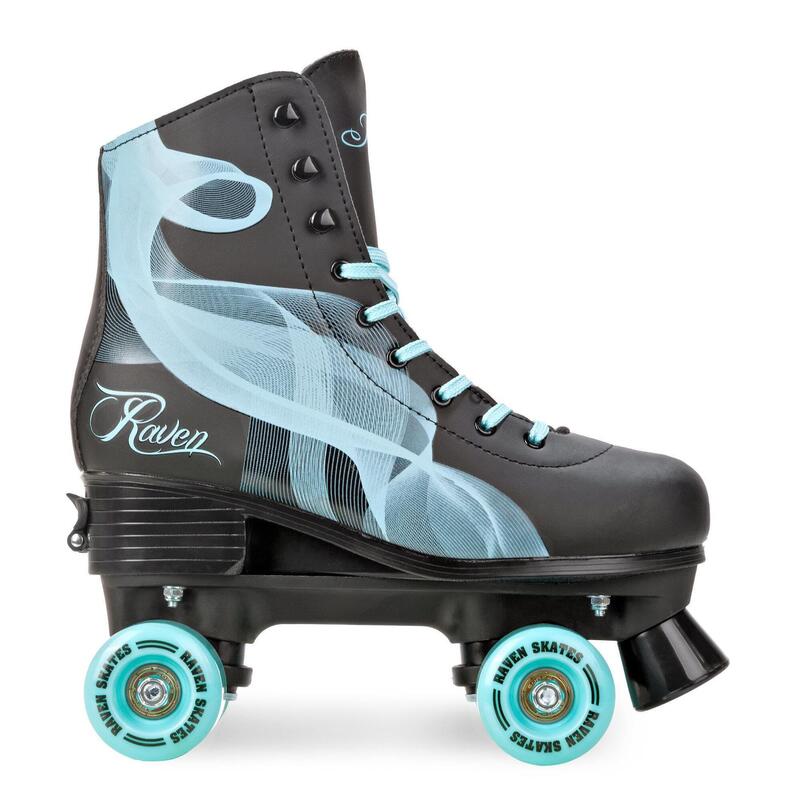 Patins de 4 rodas clássicos ajustável Raven Serena Preto/Menta