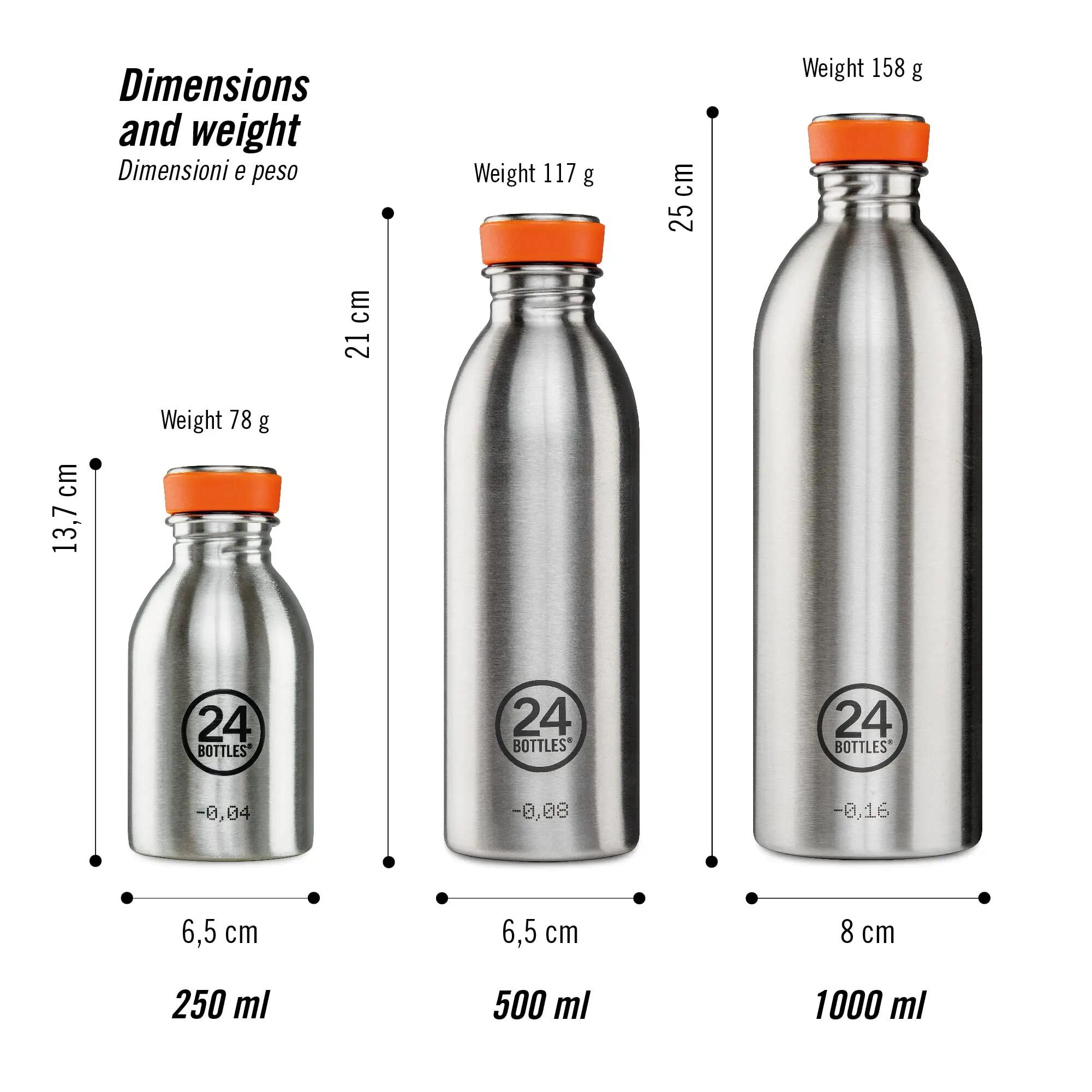 Urban Bottle - Gourde 1l /500ml/250ml, Cantine Reutilisable 100% Hermétique 5/7